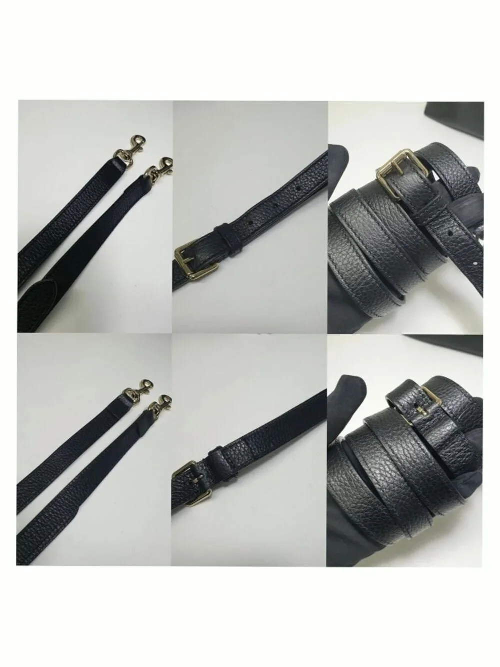 Authentic Gucci Black Leather Tote Bag Bamboo Tassel Crossbody Satchel Gold Hard - Picture 9 of 12